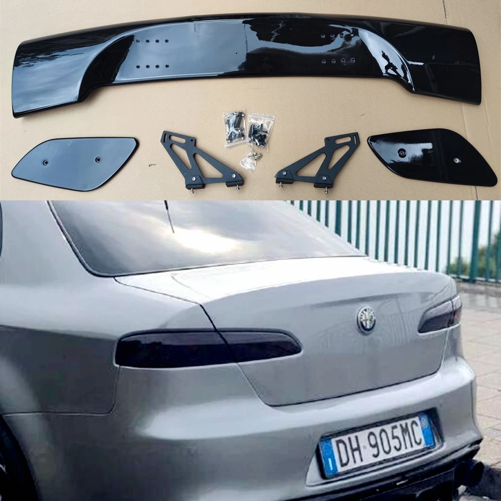 GT style ABS Glossy black spoiler universal sedan spoiler For ALFA ROMEO 159 Car Styling