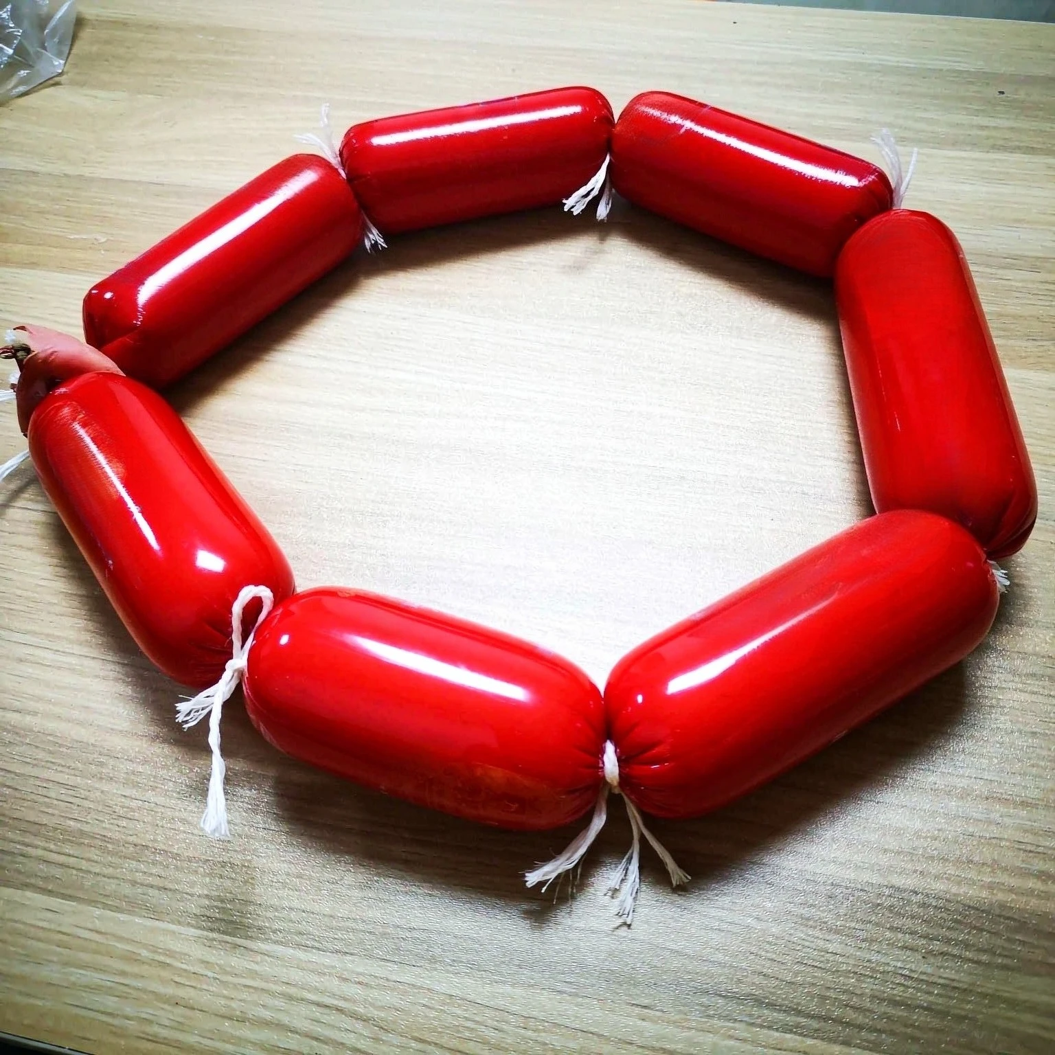 Width 50mm Red Plastic Sausage Casing Set Packing Film Rope Funnel Meat Kitchen Tools Accessories Sausage Maker Tools Set Kiit