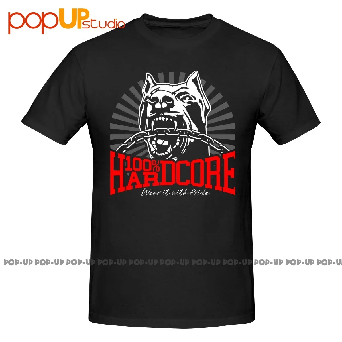 100 Hardcore Hond 305206060 Gabber Techno Partyoutfit Shirt T-Shirt T-Stijl Harajuku