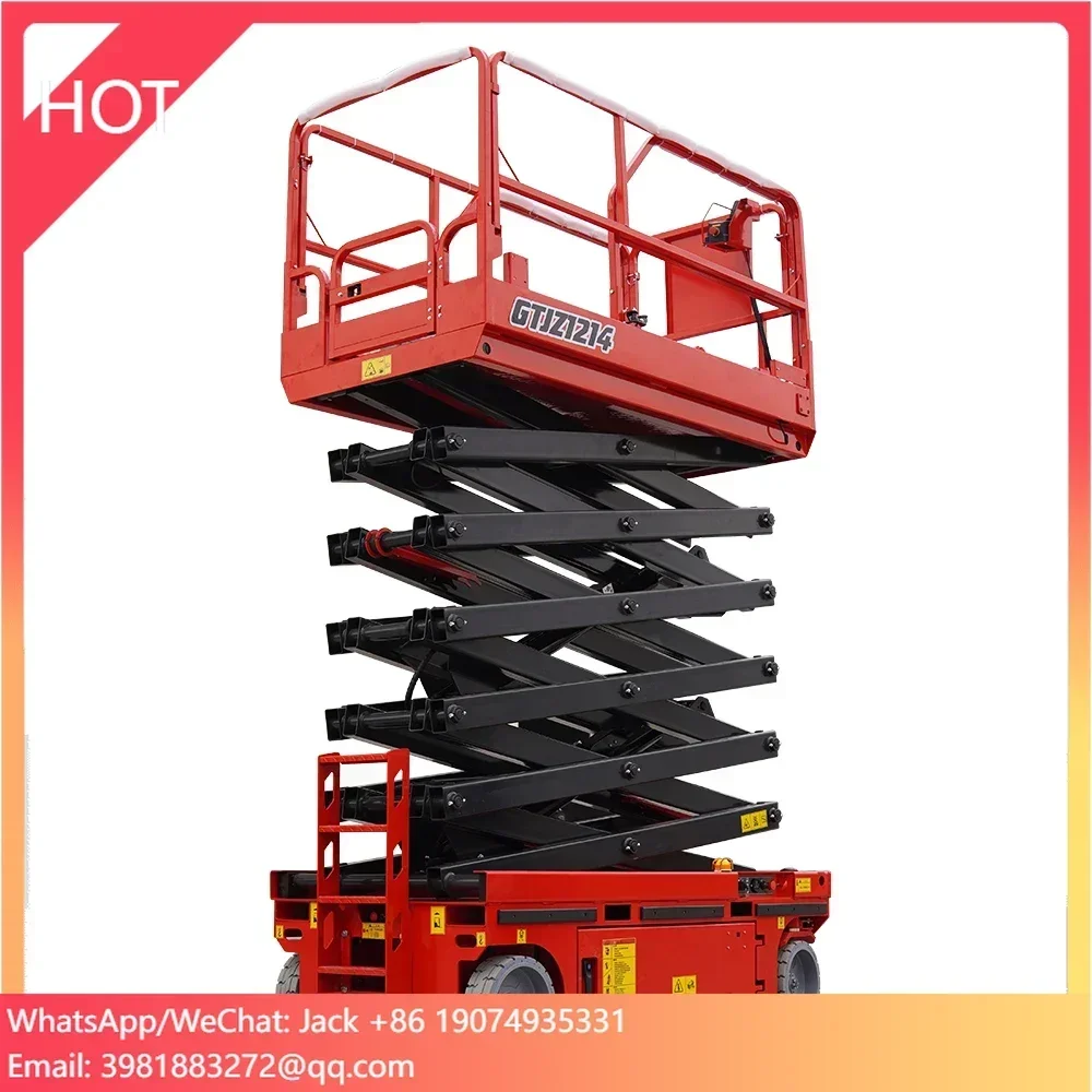 

Aerial Work Platform 320kg 350kg Self Propelled Hydraulic Scissor Lift Platform Table Electric Ladder Lift