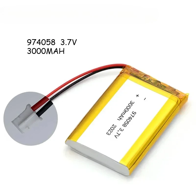 

974058 3.7V 3000mAh Lipo Battery Lithium Polymer Batteries for Massage Meter GPS Navigator Aeromodelling Rechargeable Cell PH2.0