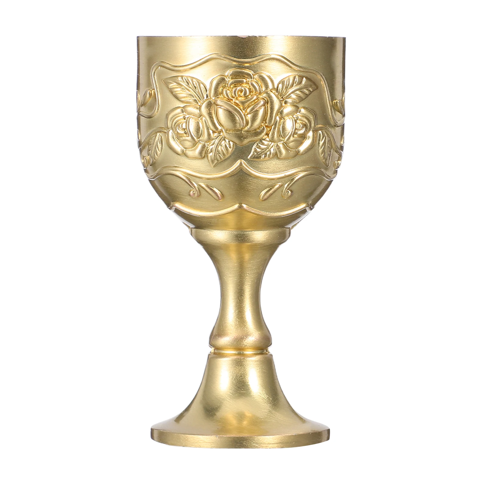 

Bronze Cup Vintage European Metal Goblet Ornate Retro Wine Chalice For Bridal Toasts Religious Ceremonies Rustic