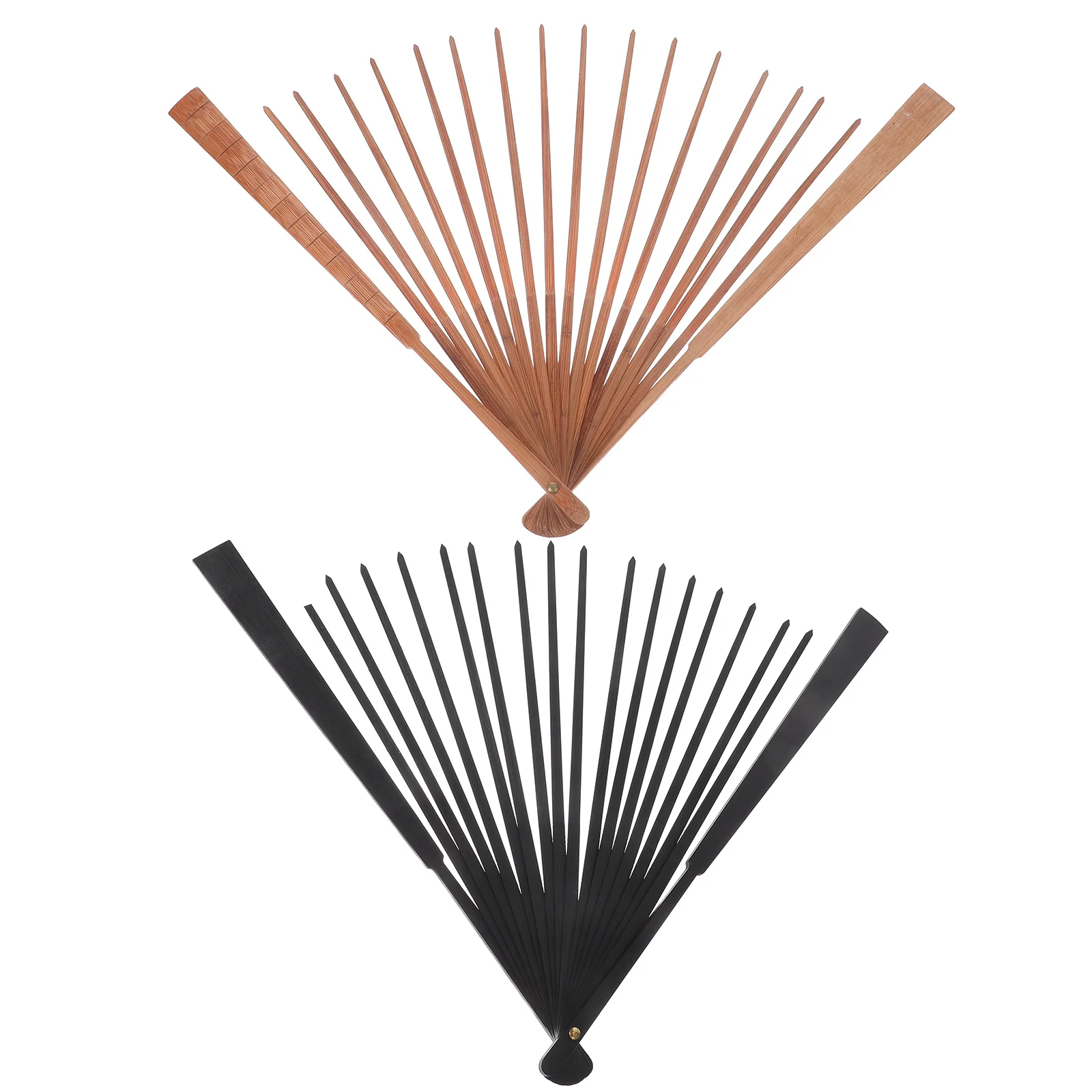 

2pcs Handmade Fan Ribs Kit Bamboo Diy Folding Fan Frame For Japanese Chinese Style Decor Blank Unfinished Craft Material