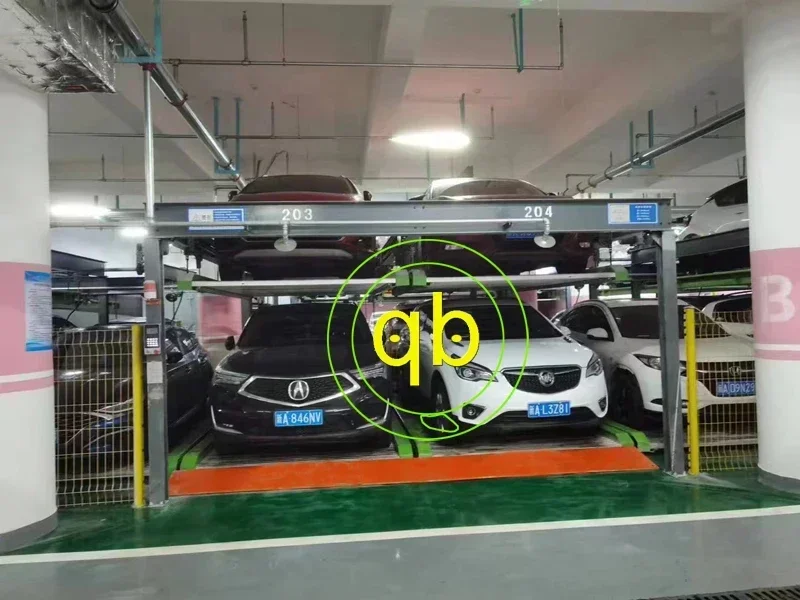 2-level Multilayer Puzzle Car Parking Lift Equipment Two-floor Mechanical Parking System for Vehicle Parking Garage Solution
