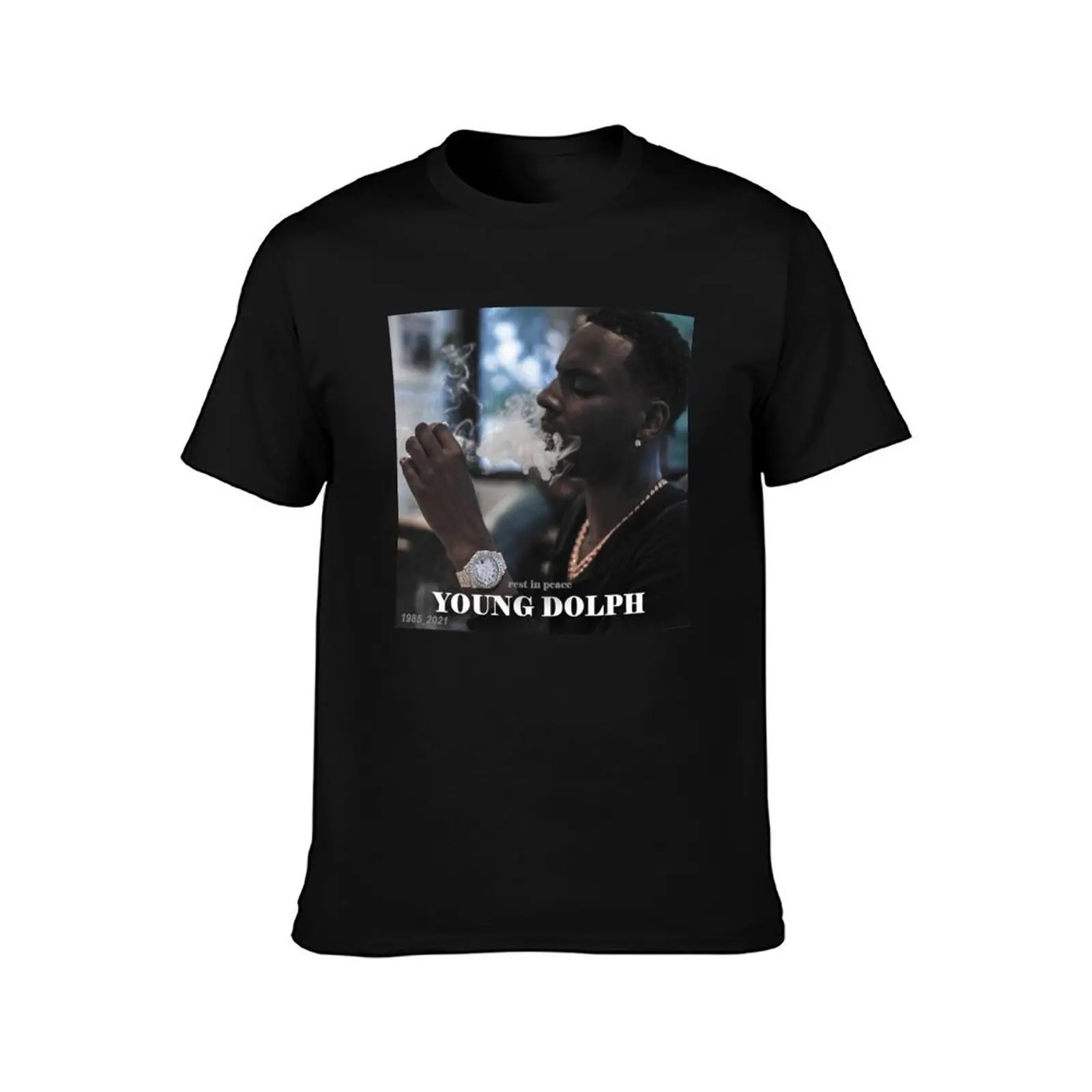 Young Dolph T-Shirt Summer Casual Cotton Tee Oversized Streetwear Tops Vintage Graphic Print Loose Fit Short Sleeve