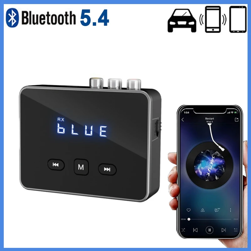 Bluetooth 5.4 Receiver RCA Receiver Stereo AUX 3.5mm Jack RCA Optical Bluetooth Audio Wireless Adapter TV Wireless Car kit