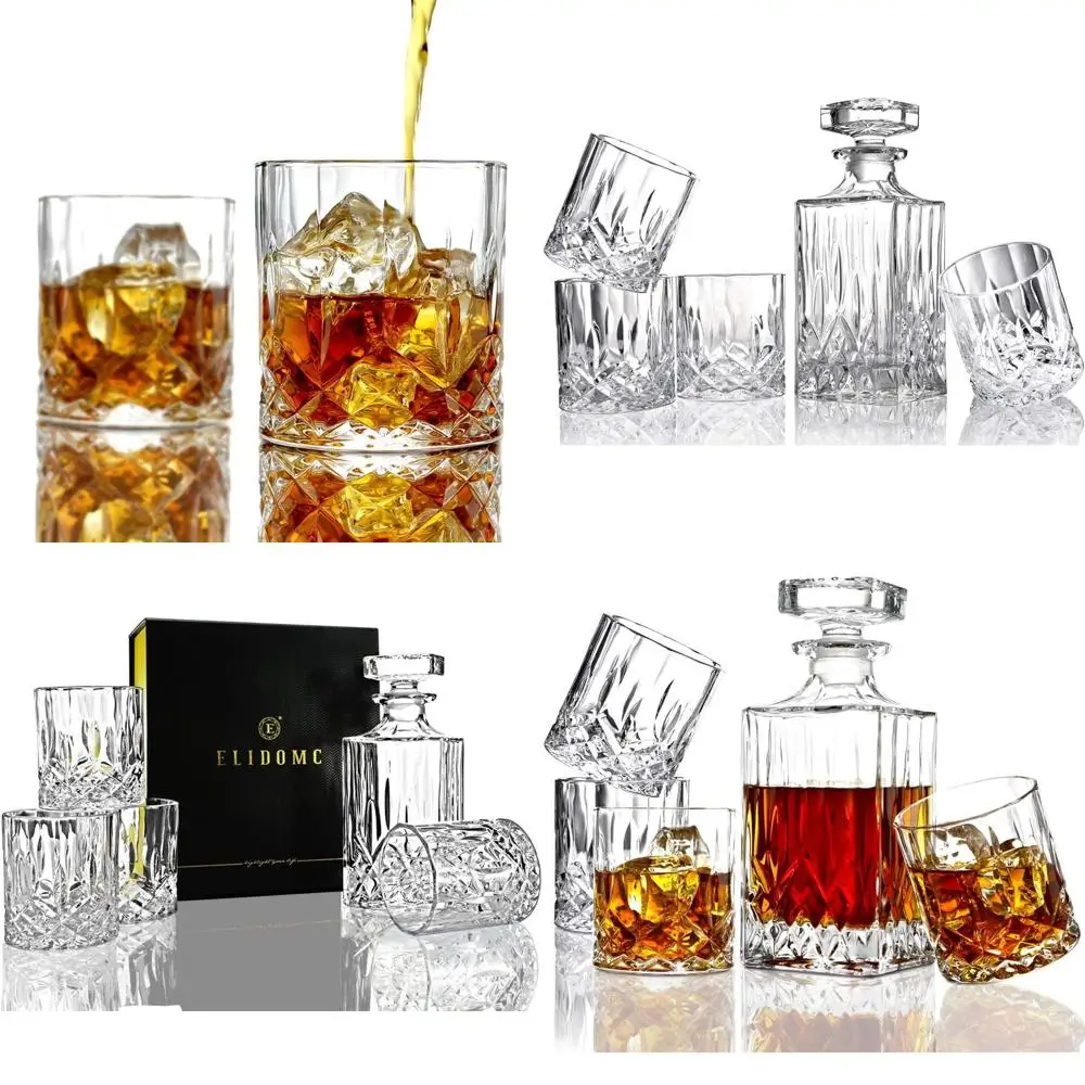 

Crystal 5-Piece Whisky Set with Decanter and 4 Glasses