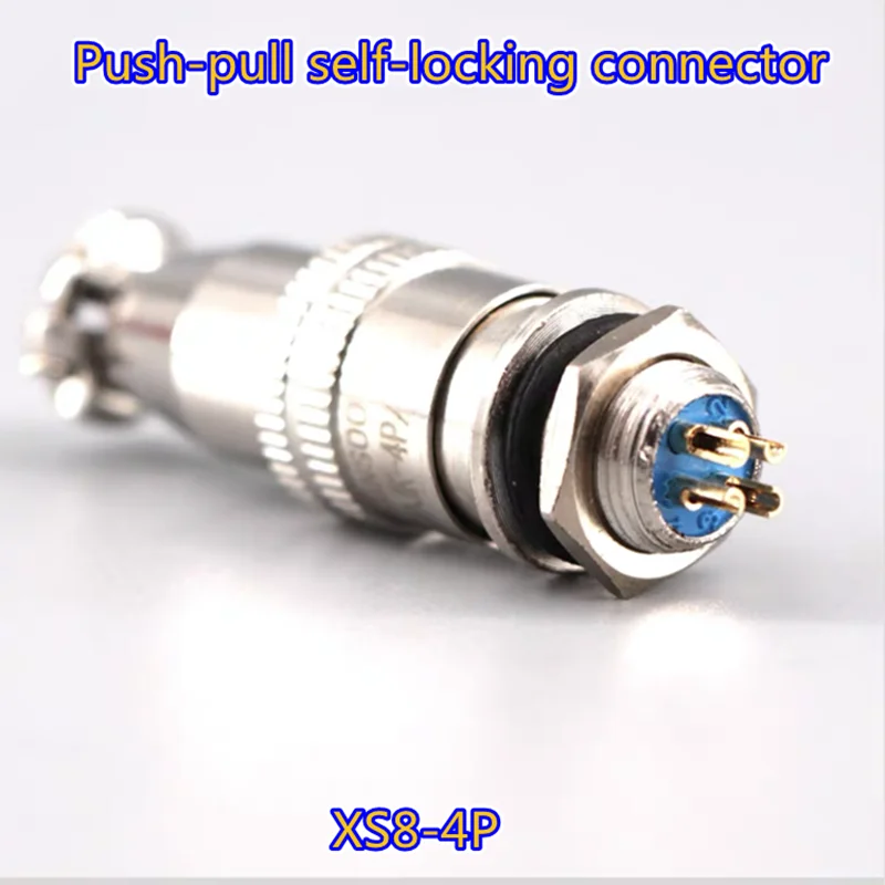 M8 Cable Connector Push-pull quick  Release Connector XS8 2P 3P 4P 4P All Copper Female Plug and Male Plug Cable Socket