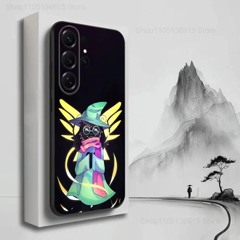 Capa de telefone fofa arte d-deltarune r-alsei para samsung s25, s24, s23, s22, s21, s20, s10, s9, ultra, plus, lite, fe, capa preta de silicone macio