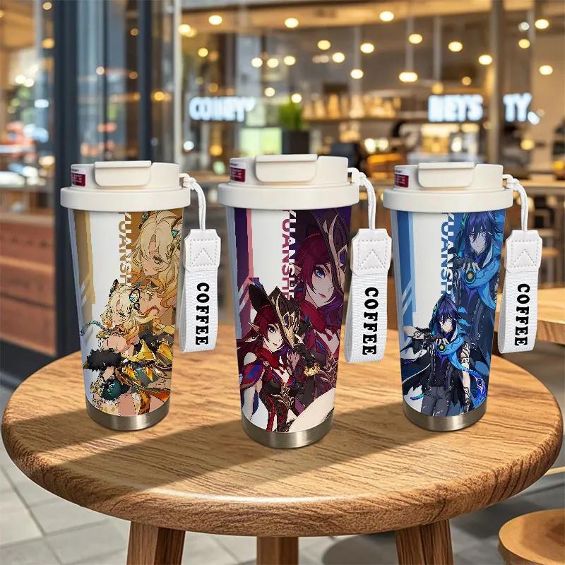 

Gonen Large Capaci Stainl Steel Insulated Water Bottle Student Children's Double Layer Insulation Cup Cartoon Design