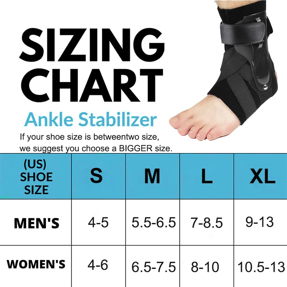 BraceTop Ankle Brace for Sprained Ankle, Ankle Support Brace with Side Stabilizers,Ankle Splint Stabilizer Volleyball,Basketball