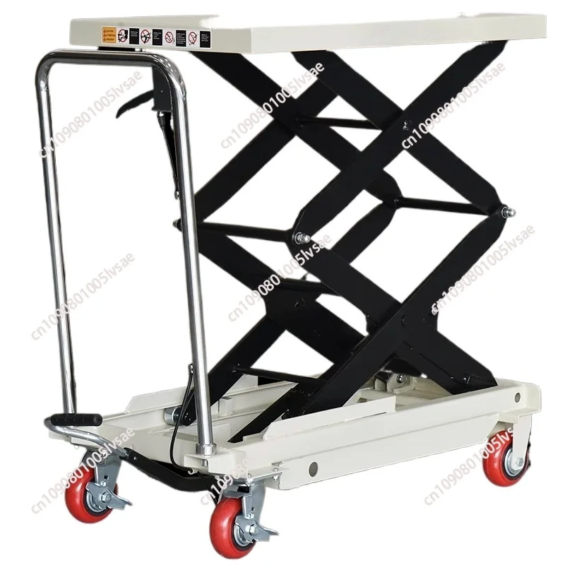 

Mobile manual hydraulic lifting platform car small lift