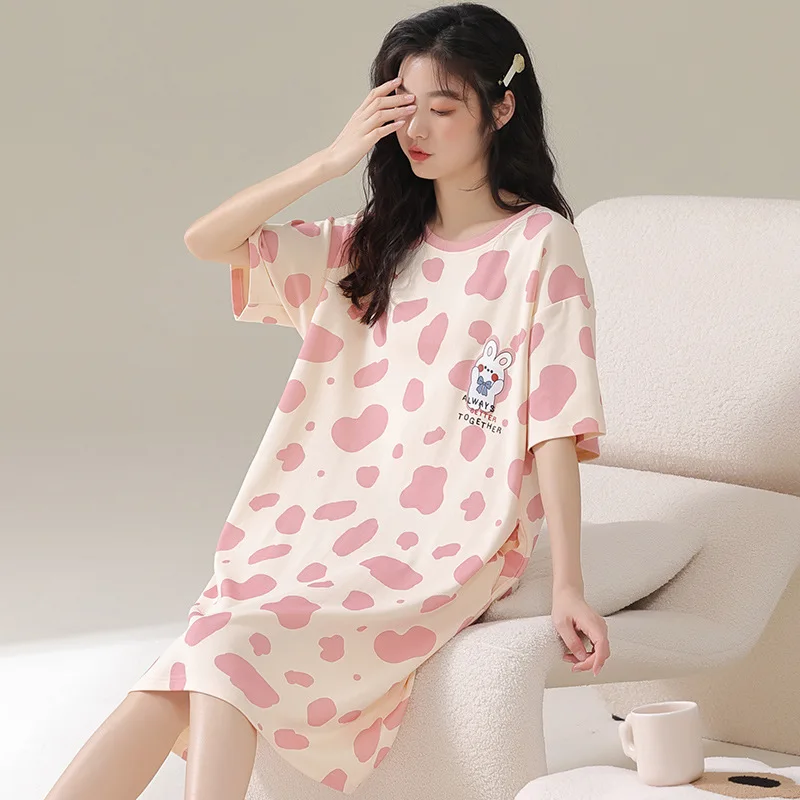 Maternity New Nightgown Homewear Women Summer Cotton Pajamas Nightgowns Women Casual Pajamas Ladies Summer Homewear