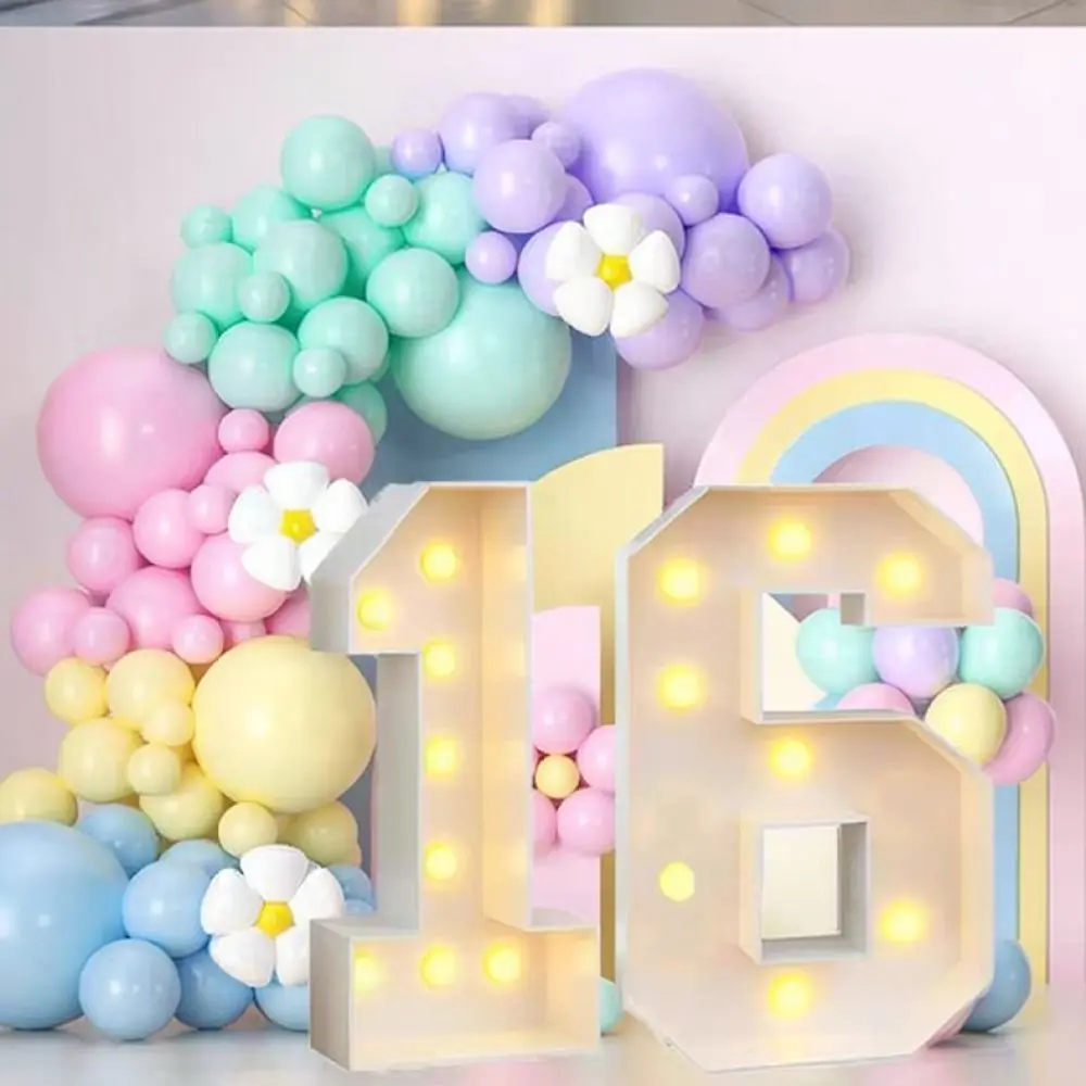 Decorative Giant Number Light Up Sign LED Standing Marquee For Wedding Birthday Party Anniversary Event Photo Prop