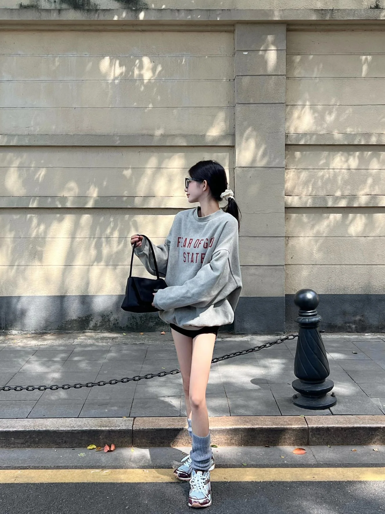 Top in Stock! Fog Double Line Essentials Arc Letter Hoodie Women Tide Brand Loose Idle Sle Top