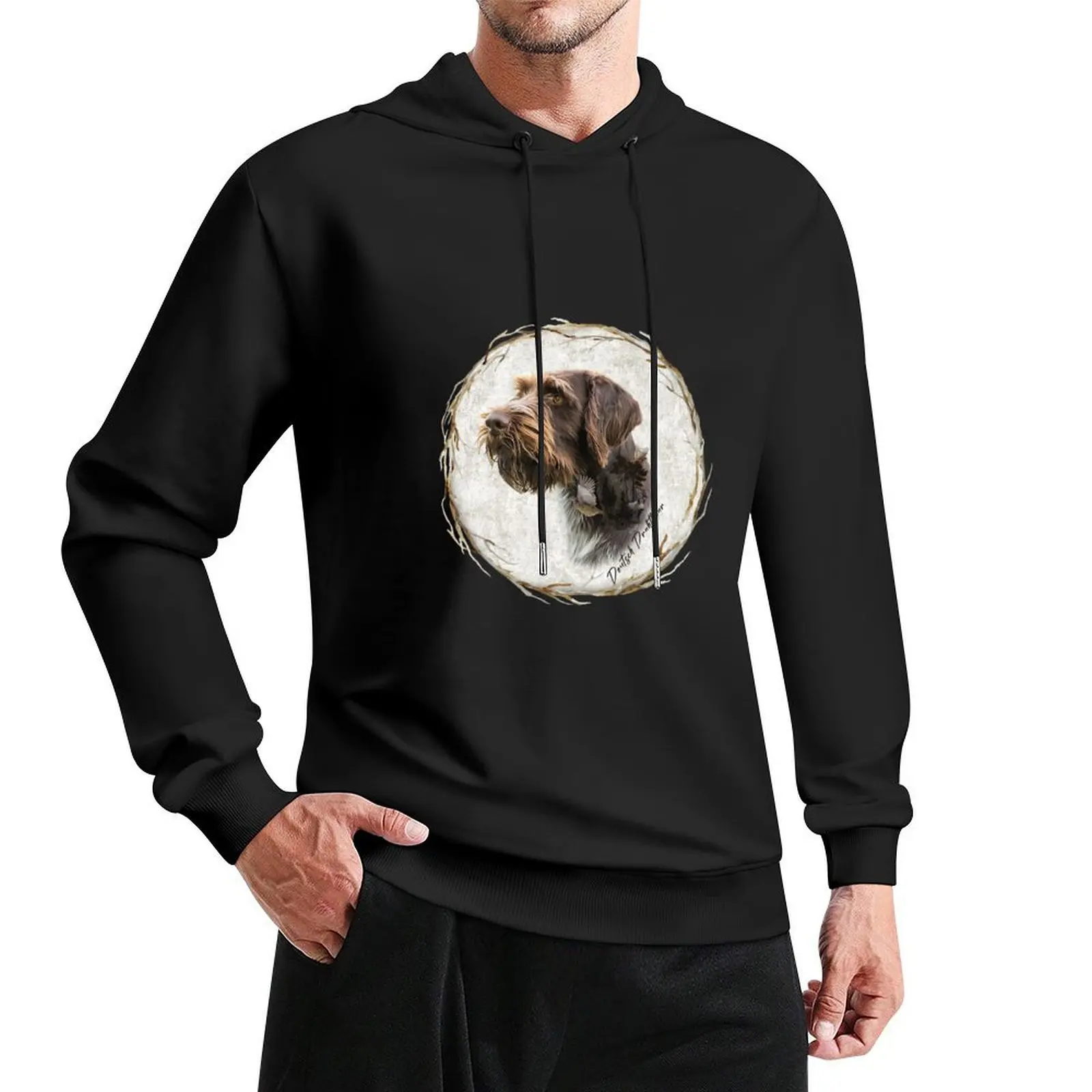 German Wirehaired Pointer's thoughts Hoodie anime clothes japanese style anime clothing graphic t shirts men hoodie men