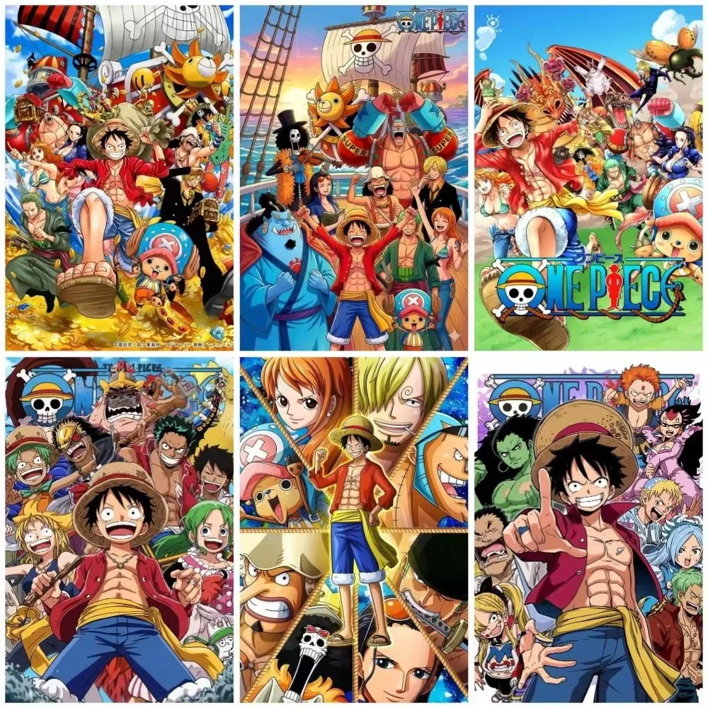 500/1000/1200/2000PCS Adventure One Piece Monkey D Luffy Jigsaw Puzzle Frameless Shonen Anime Family Leisure Entertainment Gift