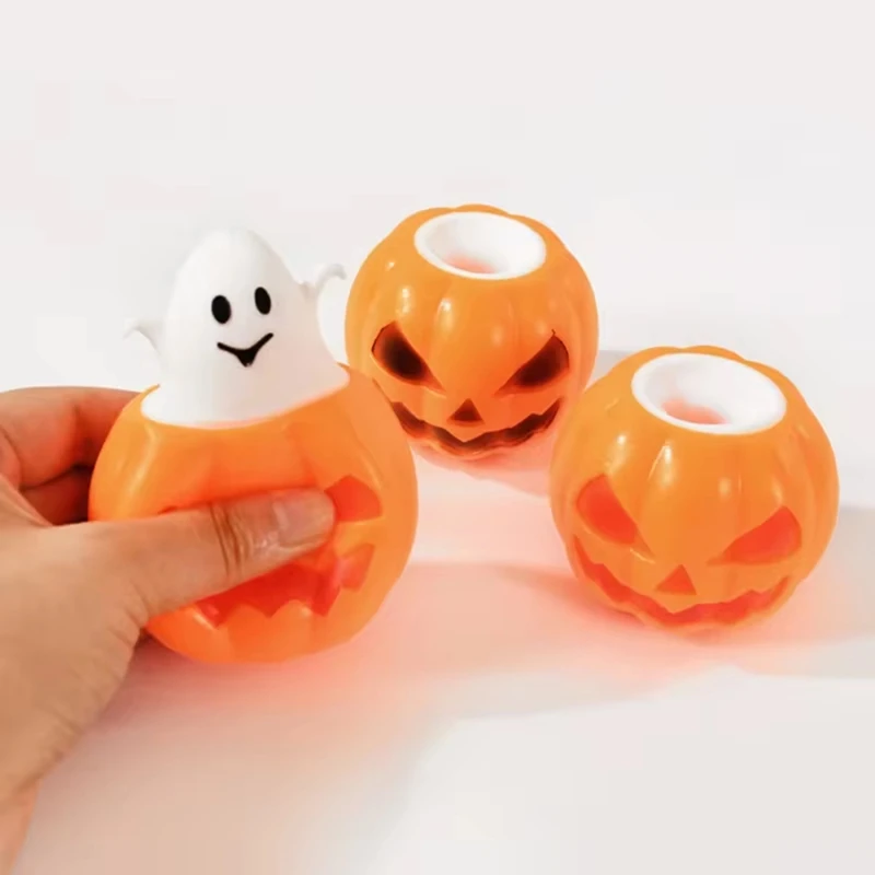 L81A 2025-ハロウィン パンプキン ゴースト スクイーズ おもちゃ ハロウィン ストレス解消おもちゃ