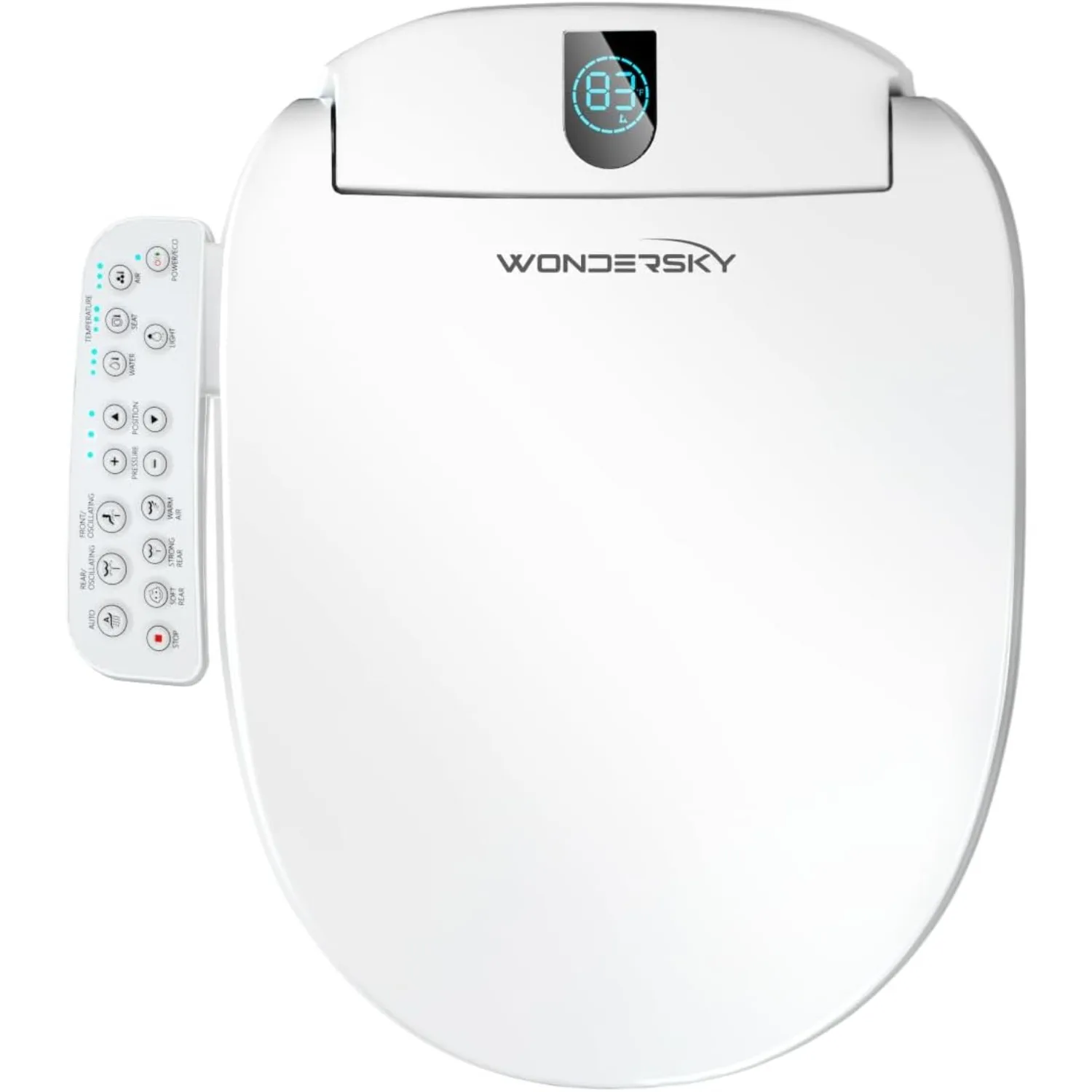 

Round Bidet Toilet Seat Smart Heated with Warm Water Dryer Adjustable Temperature Nozzle​