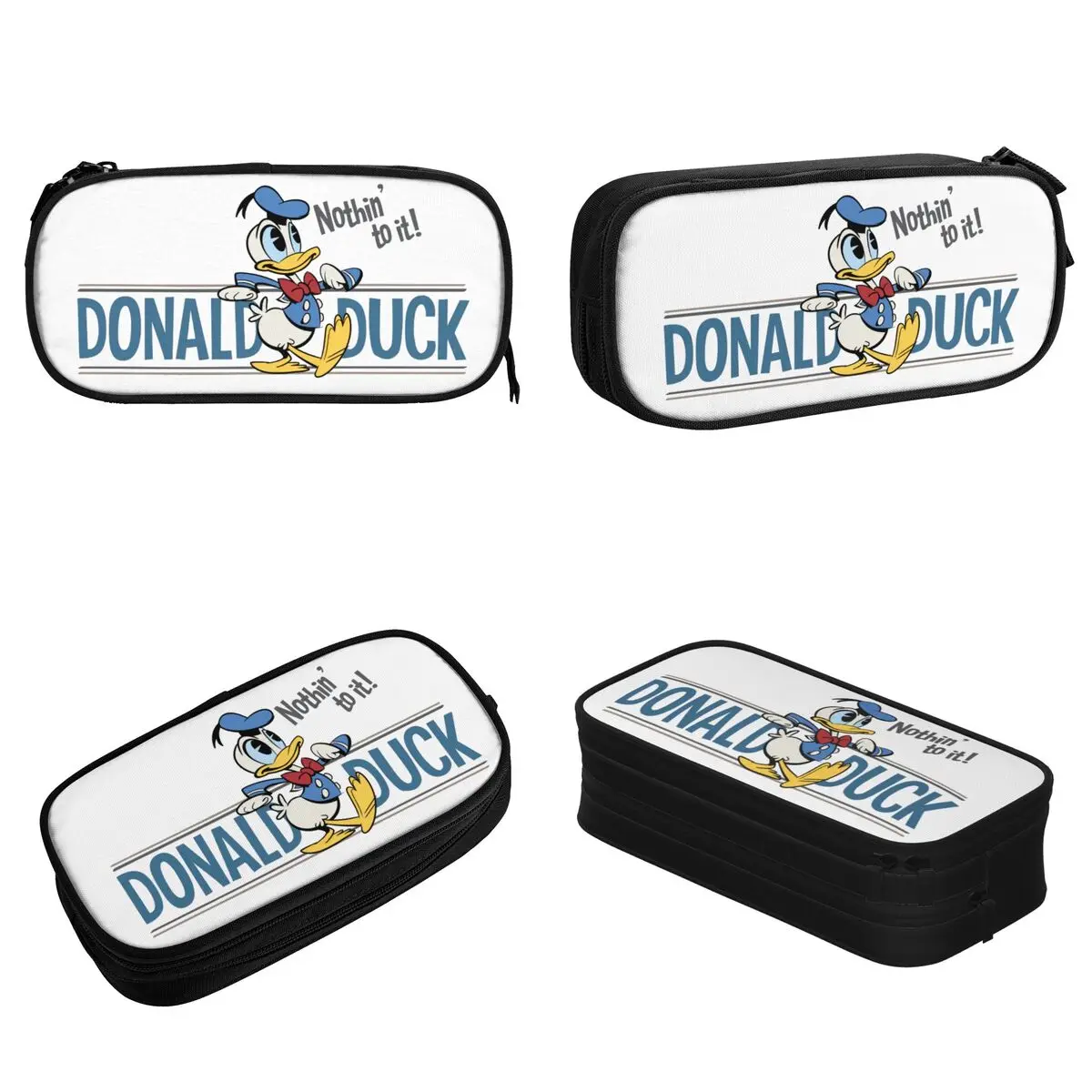 Main Mickey Shorts Donald Hot Shot Pencil Case Cute Pen Holder Bag Student Big Capacity School Supplies Cosmetic Pencilcases