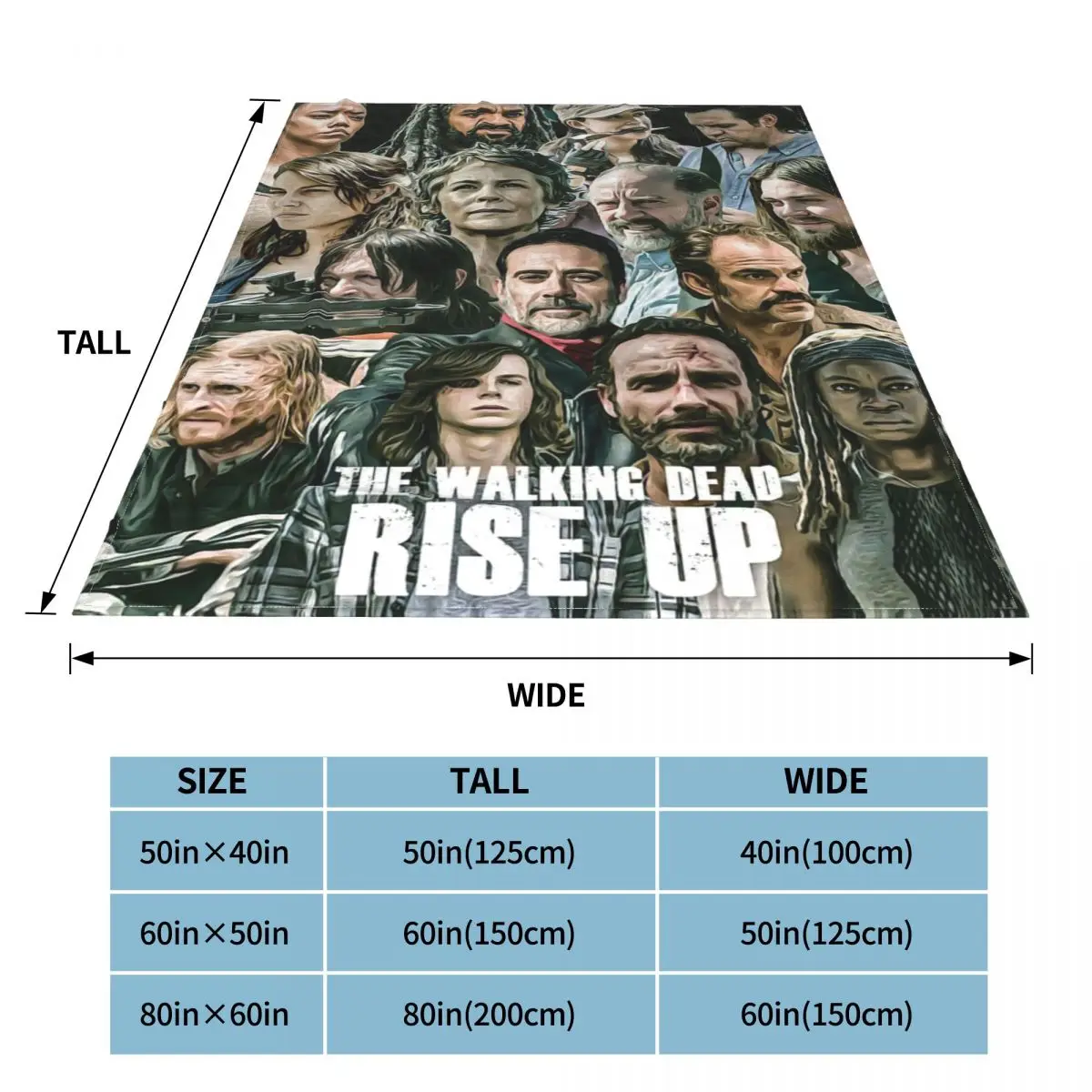 The Walking Dead Horror Movie Blanket Fleece Violence Rick Grimes Daryl Dixon Soft Throw Blankets for Bedroom Sofa Bedroom Quilt - view 6