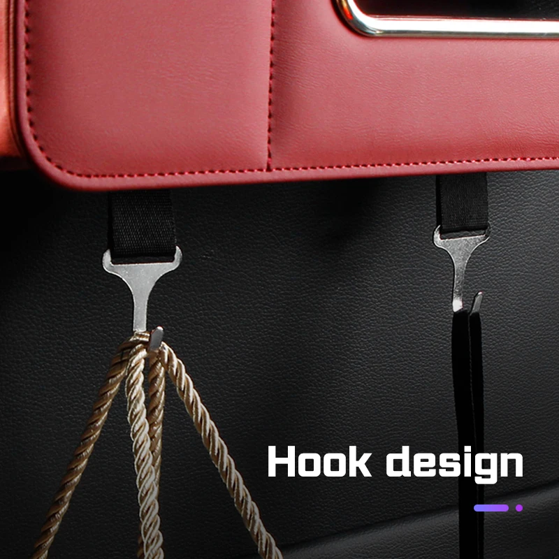 For BAIC X7 X35 X55 X65 X75 Beijing BJ20 EV5 BJ40 BJ80 D60 Car Seat Storage Box with Hook Leather Tissue Bag Drinks Cup Holder - view 2