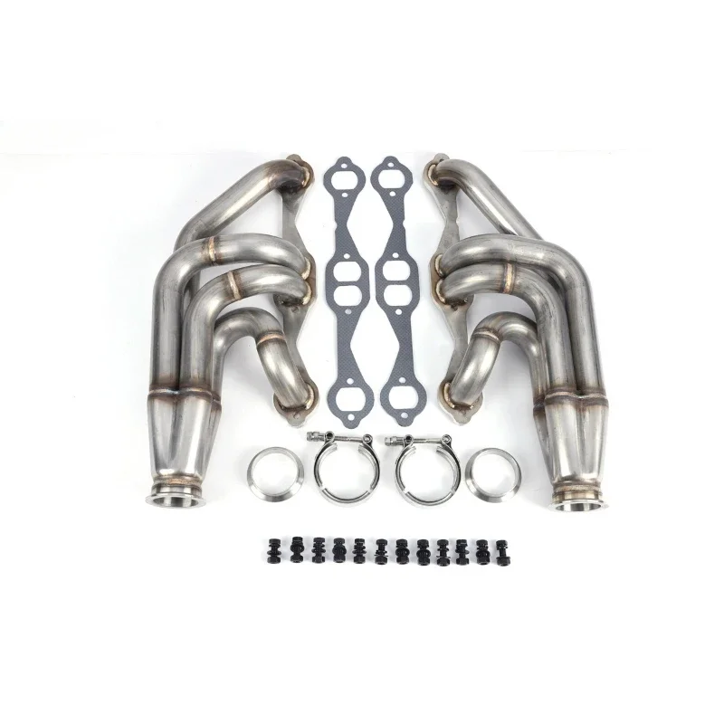 Suitable for American SBC small cylinder V8 Up & Forward Turbo exhaust head section, supports single/twin turbine modification