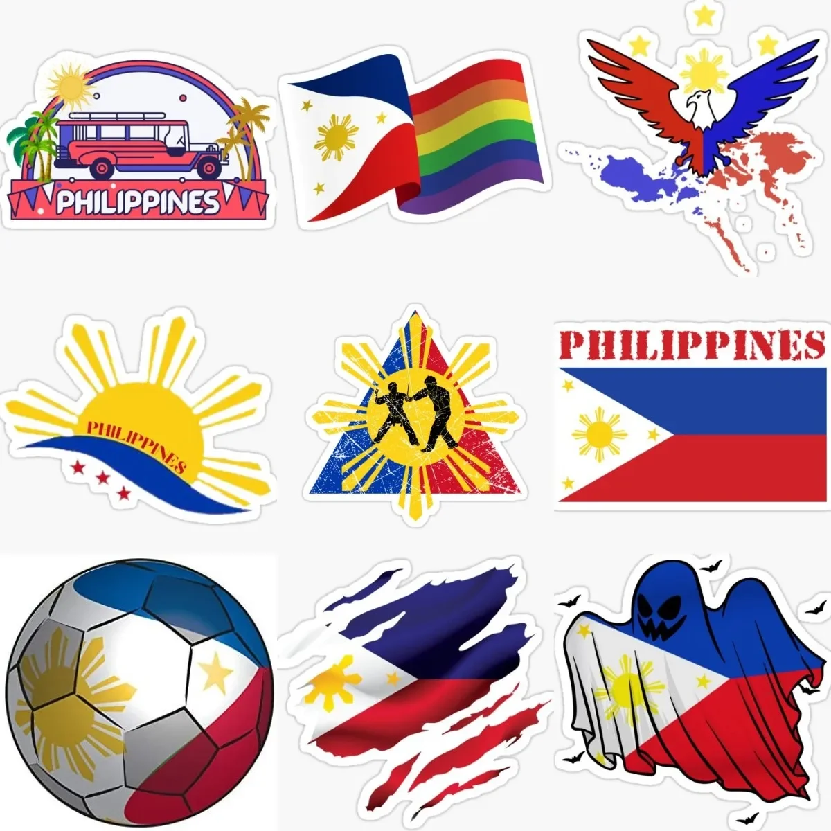 

Creative Philippines Flag Sticker for Covered Scratch Decorate Bumper Wall Room Truck Car Van Camper Motorcycle Off-road Table