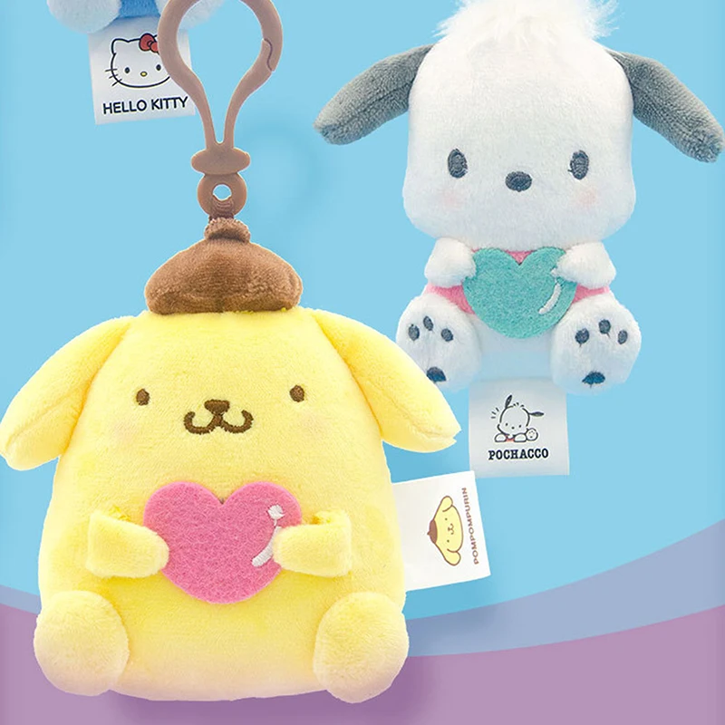 Pendentif mignon en peluche Sanurgente Melody, Kuromi Purin, Pochacco, Cinnamoroll Kt Cat Embrace, Love Butter Keychain, Bag Pendant Gifts, Kawaii