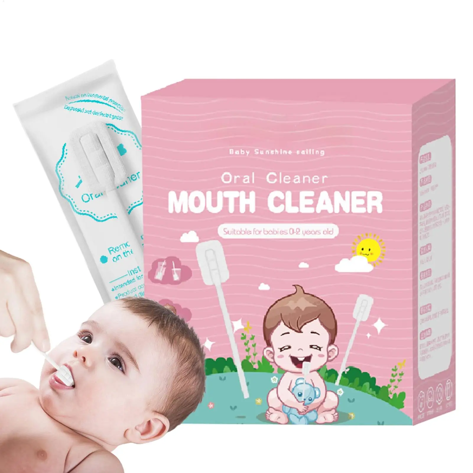 Disposable Baby Tongue Cleaner Baby OralCleaner Gauze Glue-free Forged Baby Tongue Cleaner OralTongue Cleaner For Babies