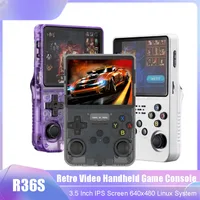 Consola de juegos portátil R36S, pantalla IPS de 3,5 pulgadas, sistema Linux, Mini reproductor de vídeo portátil, emulador de juegos clásico 128G
