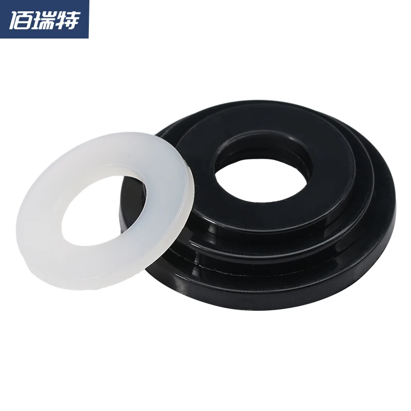M4 M5 M6 M8 M10 Plastic Black Nylon Gasket Round Insulated Flat Gasket Plastic Screw Rubber Gasket