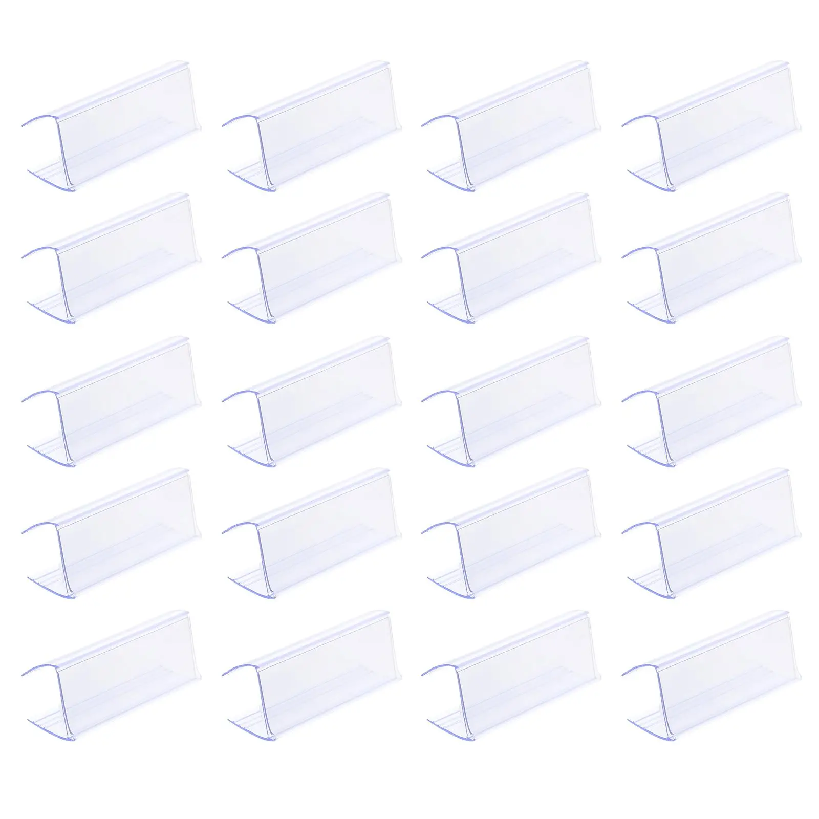 

25 Pcs Price Tag Clear Sign Holder Bracket Display Card Plastic Supermarket Label Removable Clip Transparent Retail Shelf Marker