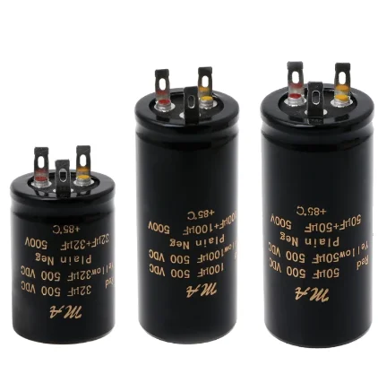 100+100uf,50+50uf,32+32uf,500V Electrolytic Double Amplifier Capacitors