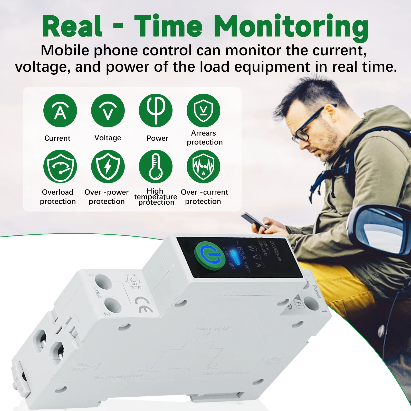 

Tuya WiFi Smart Circuit Breaker 1P+N 40A Timer Power Metering Energy Meter Remote Switch Tuya WiFi Circuit Breaker Smart Switch