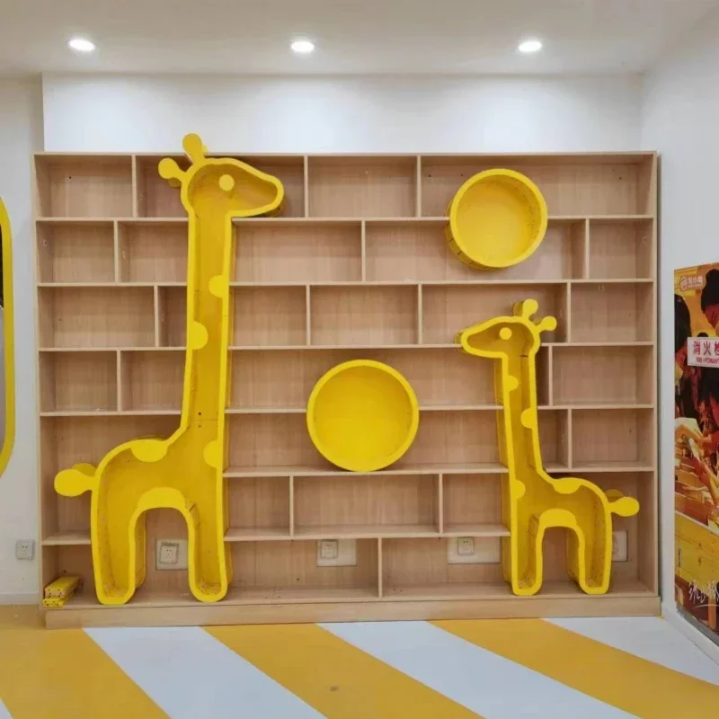 Chiquitos Bookshelves Top Selling Kids Montessori Children Black Book Shelf Bear Bookcase Children's Library Bookcase Supplier