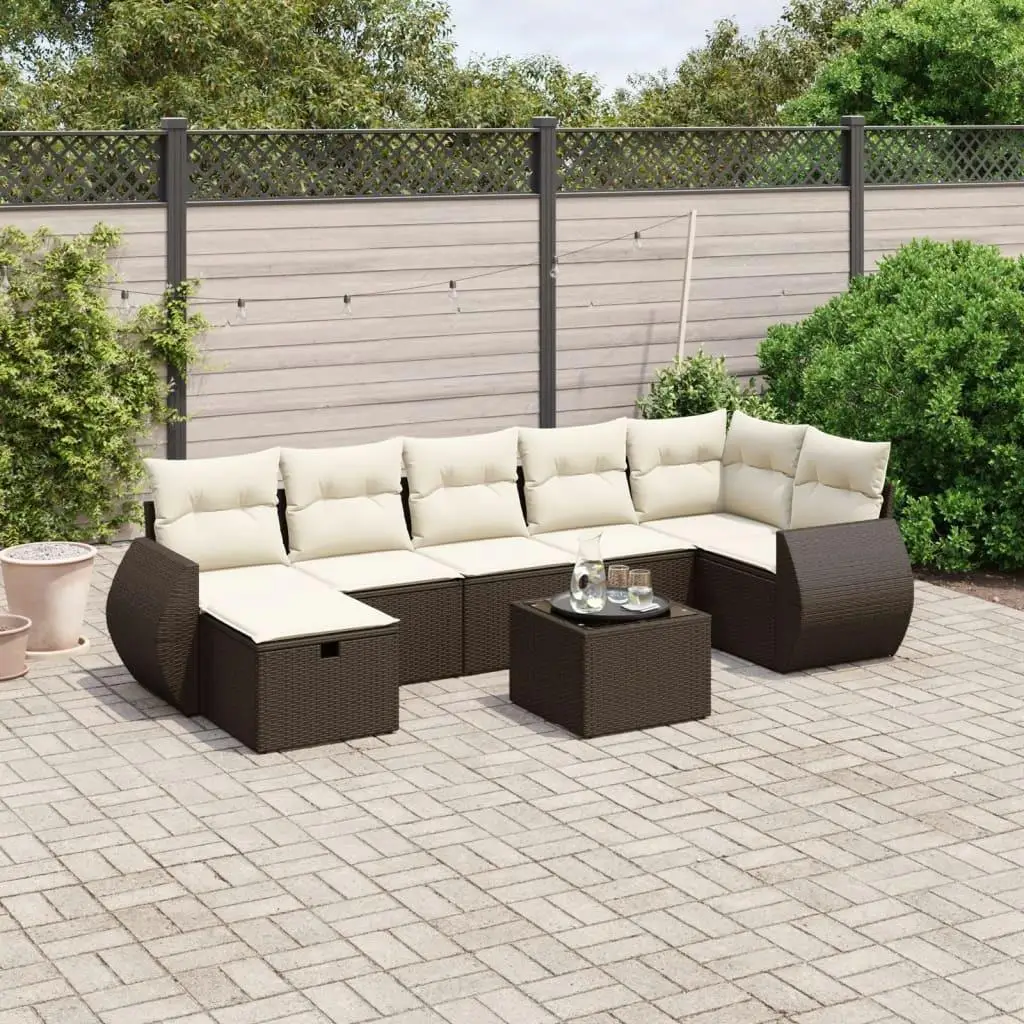 

Stylish Brown Outdoor Garden Sofa Set Comfortable Patio and Backyard Seating All Weather Resistant Furniture