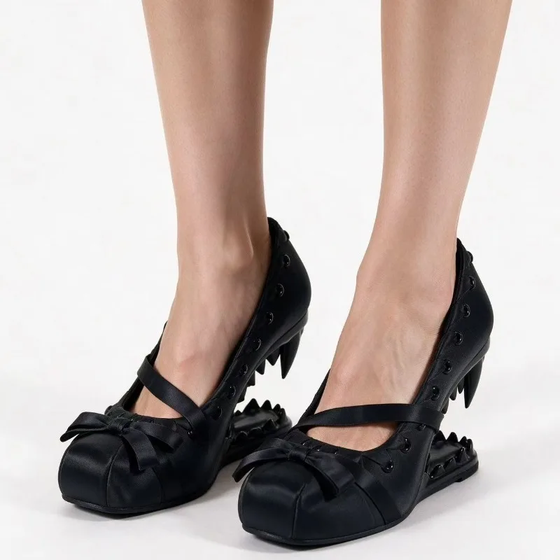 Women's Pumps Gothic Style Dark High Heels Fashion Banquet Mary Jane Shoes for Women Autumn New Ballet Shoes Zapatos De Mujer