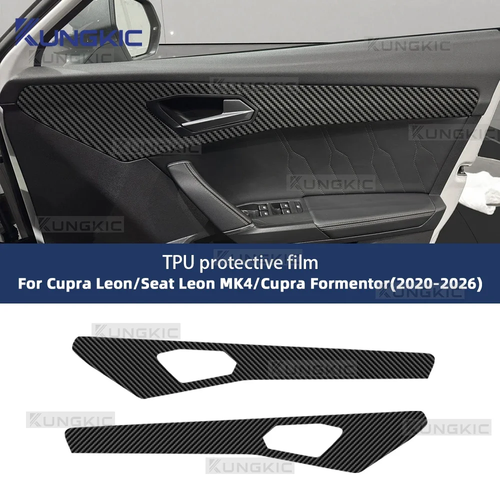 2pcs For Cupra Leon Seat Leon MK4 Formentor 2020-2026 Car Door Panel Protection Interior Film TPU Sticker Anti-scratch