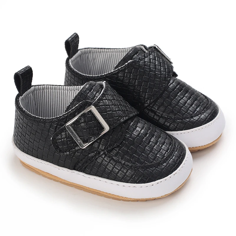 Spring and Autumn Four Seasons Black Versatile Sports Shoes for Boys aged 0-12 Months with Rubber soles and Non slip Walking Sho