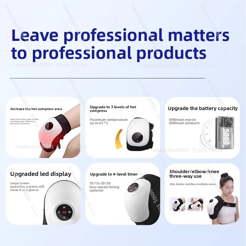 Knee massager Electric heating knee pads Hot compress Joint pain Keep warm old cold legs