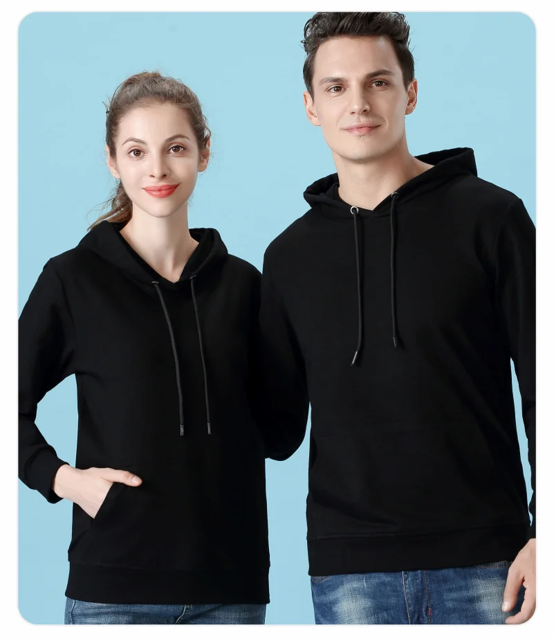 High-Quality Pullovers Custom Logo Printed Personal Group Brand Embroidery Men and Women 100% Cotton Hoodies