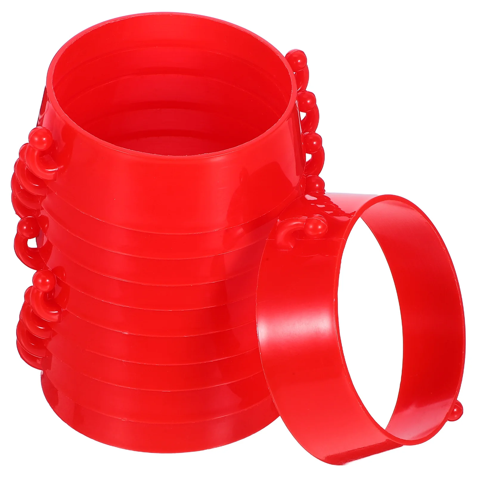 Catena da costruzione per parcheggio con collare per barriera stradale in plastica con connettore a cono stradale da 10 pezzi