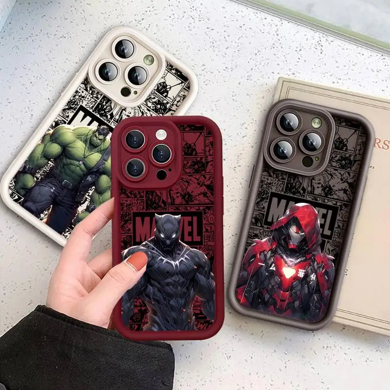 Marvel Spider Man Iron Man Phone Case for Vivo Y03 Y12S Y15S Y93 Y21A Y22S Y30 Y35 Y36 Y50 Y67 Y02 Y16 17 Y19 Y21 4G 5G Cover