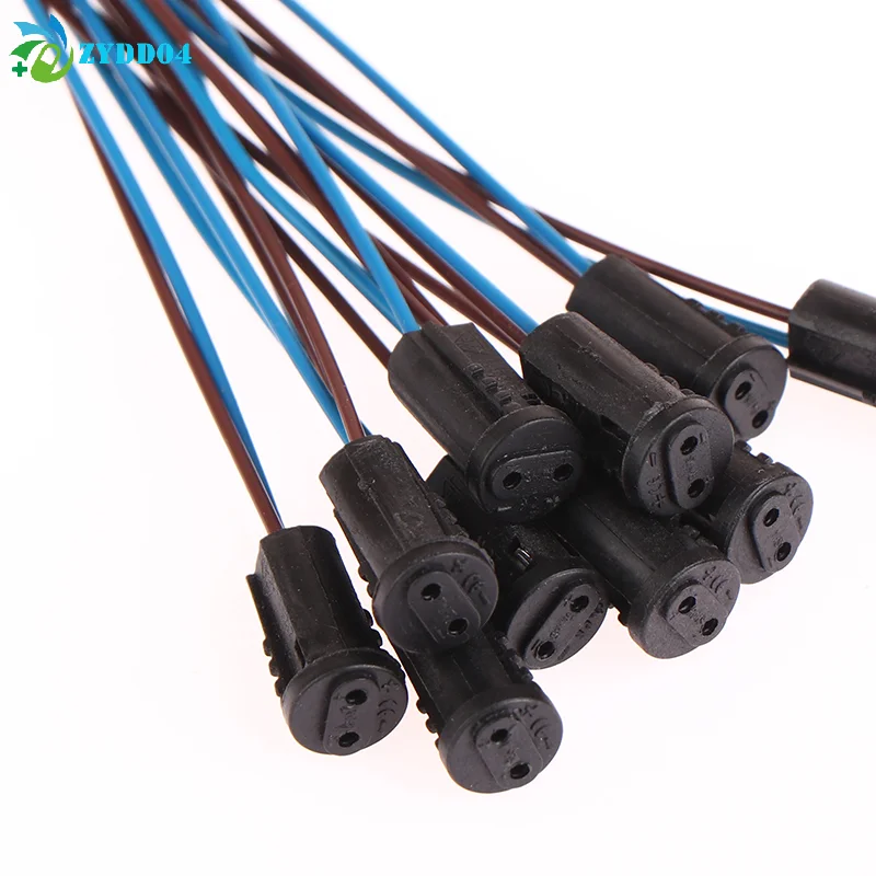 ●10PCS G4 Lamp Socket Adapter With 10cm/20cm Wire For LED Crystal Heads Light Bulb Halogen Lamp Holder , 250V 2A