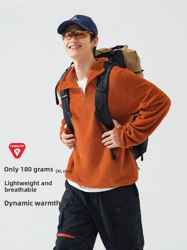 

Primaloft Lightweight Fce Jaet Men's Autumn Hooded f Open Front Long Sve Base Layer Outdoor Cam Travel Gear