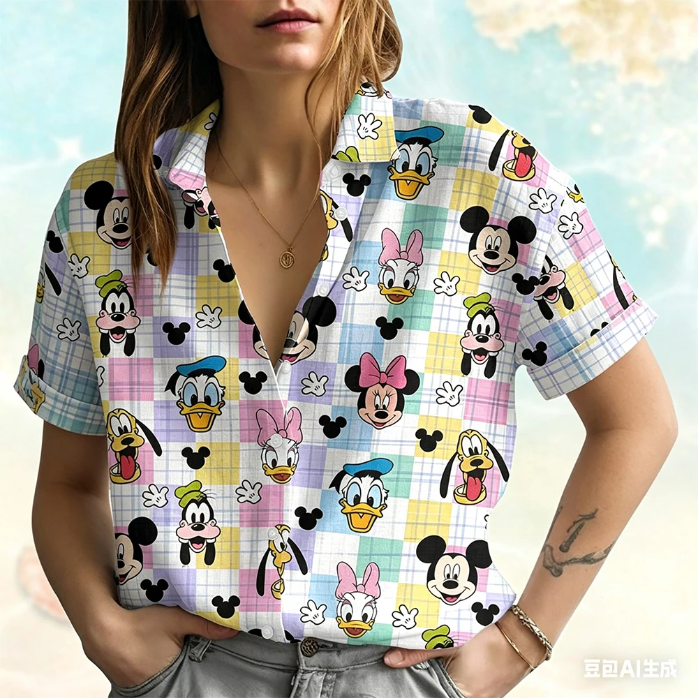 Mickey And Friends Blouse Shirt Disney Family Women Shirt Magical Castle Tops Women Cartoon Characters Shirt For Summer 2026 view 4