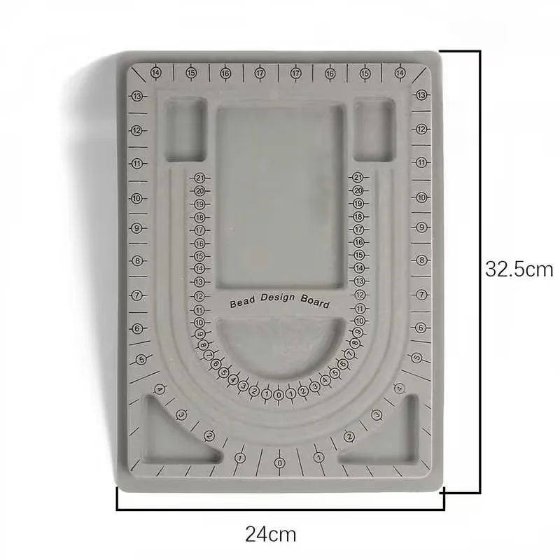Floked Bead Board - 13-Compartment Jewelry Making Tray for Bracelet and Necklace Organizing