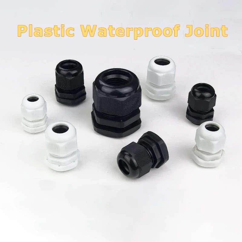 10/30/50 Pcs Join Electric Cables White/Black For Electrician M24 Cable Glands Thread Length 24mm Waterproof Connectors