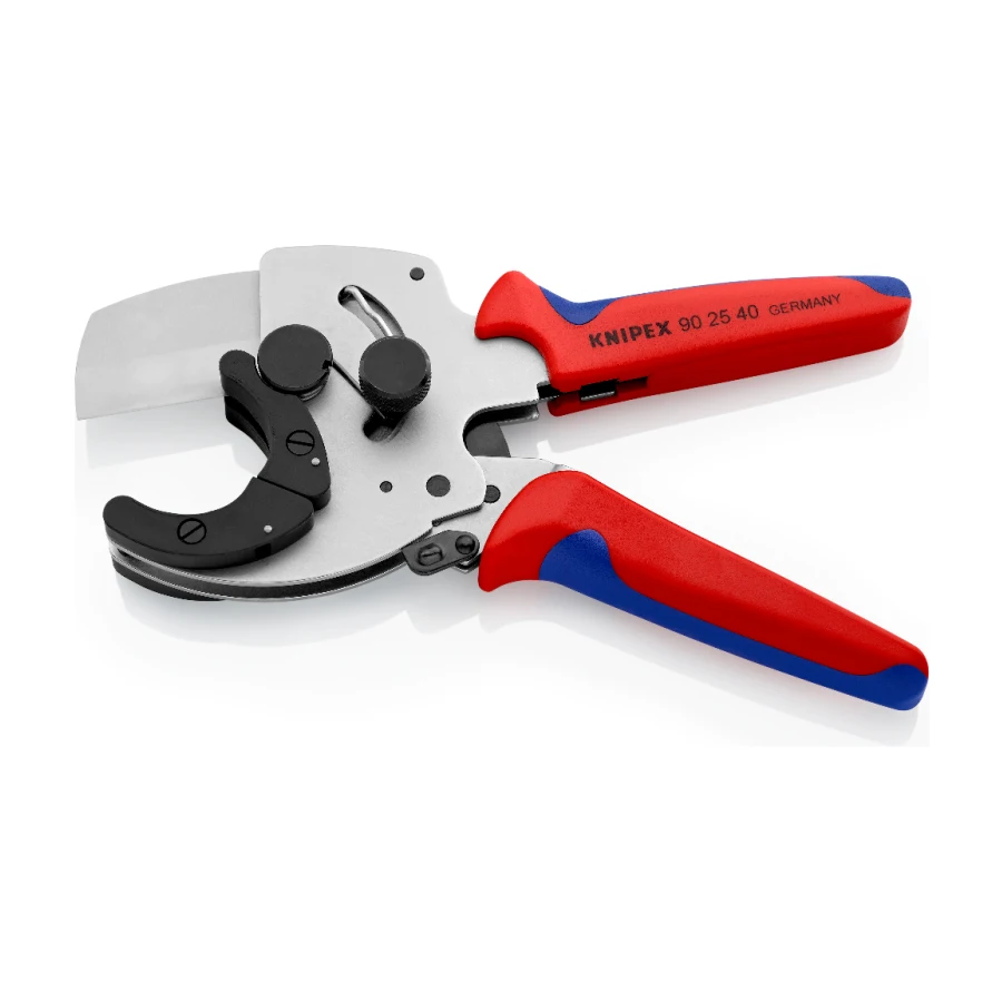 KNIPEX Pipe Cutter for Composite and Plastic Pipes with Multi-component Grips 90 25 40